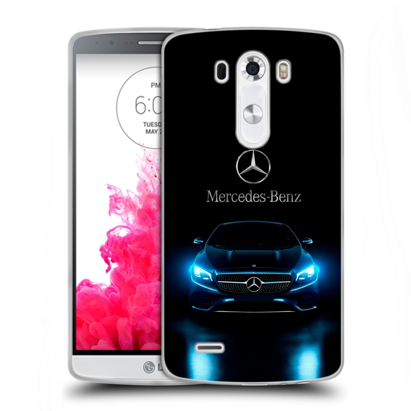 Пластиковый чехол на LG G3 (Dual-LTE) с принтом Mercedes Мерседес Пластиковый чехол на LG G3 (Dual-LTE) с принтом Mercedes Мерседес