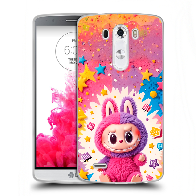 Силиконовый чехол на LG G3 (Dual-LTE) с принтом Labubu Лабубу Силиконовый чехол на LG G3 (Dual-LTE) с принтом Labubu Лабубу