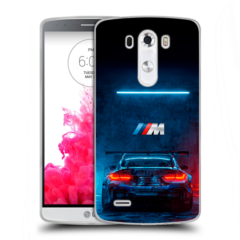 Силиконовый чехол на LG G3 (Dual-LTE) с принтом BMW БМВ Силиконовый чехол на LG G3 (Dual-LTE) с принтом BMW БМВ