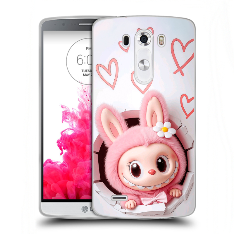 Силиконовый чехол на LG G3 (Dual-LTE) с принтом Labubu Лабубу Силиконовый чехол на LG G3 (Dual-LTE) с принтом Labubu Лабубу