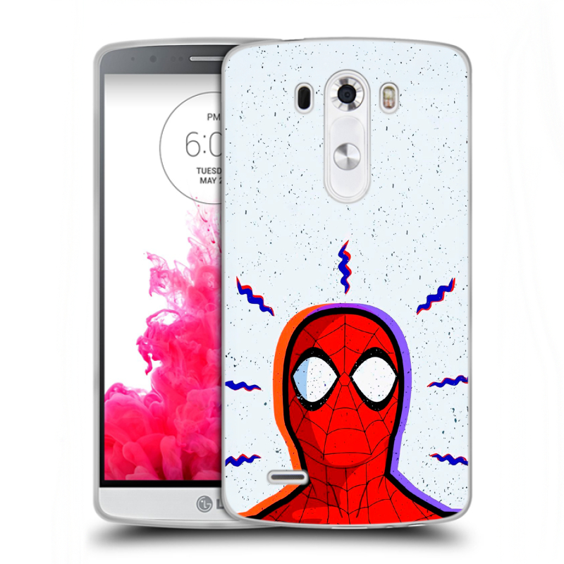 Силиконовый чехол на LG G3 (Dual-LTE) с принтом Spiderman Человек паук Силиконовый чехол на LG G3 (Dual-LTE) с принтом Spiderman Человек паук