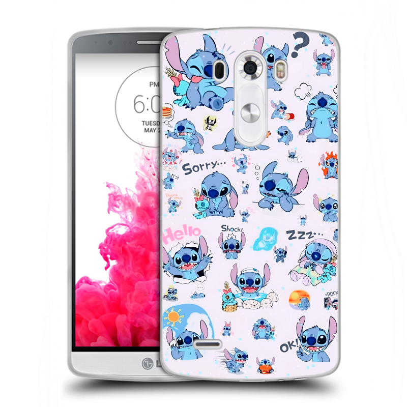 Силиконовый чехол на LG G3 (Dual-LTE) с принтом Лило и Стич Силиконовый чехол на LG G3 (Dual-LTE) с принтом Лило и Стич
