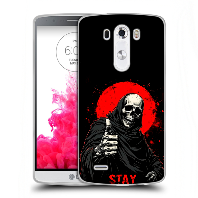 Силиконовый чехол на LG G3 (Dual-LTE) с принтом смешной скелет Силиконовый чехол на LG G3 (Dual-LTE) с принтом смешной скелет