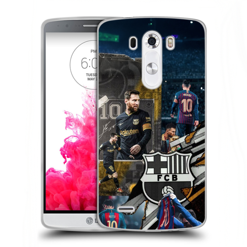 Силиконовый чехол на LG G3 (Dual-LTE) с принтом Messi Barcelona Силиконовый чехол на LG G3 (Dual-LTE) с принтом Messi Barcelona