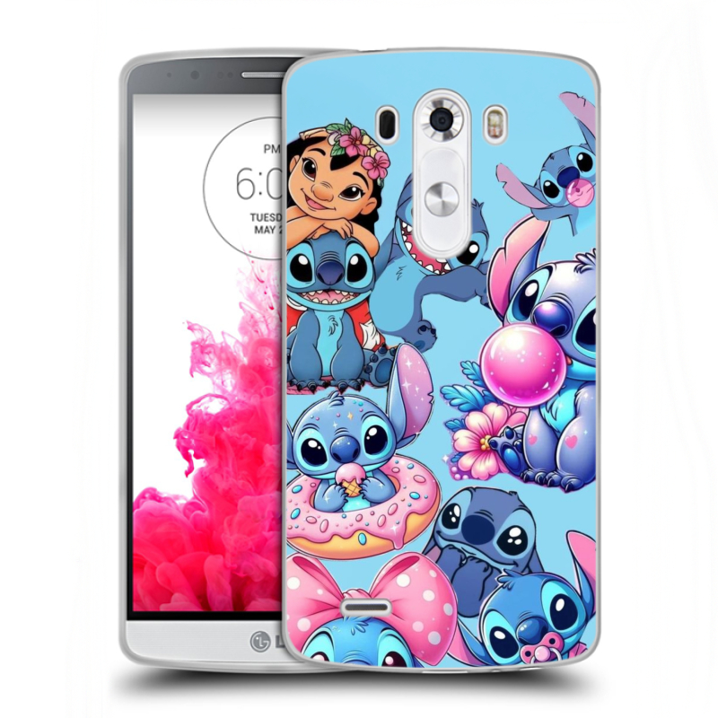 Пластиковый чехол на LG G3 (Dual-LTE) с принтом Лило и Стич Пластиковый чехол на LG G3 (Dual-LTE) с принтом Лило и Стич