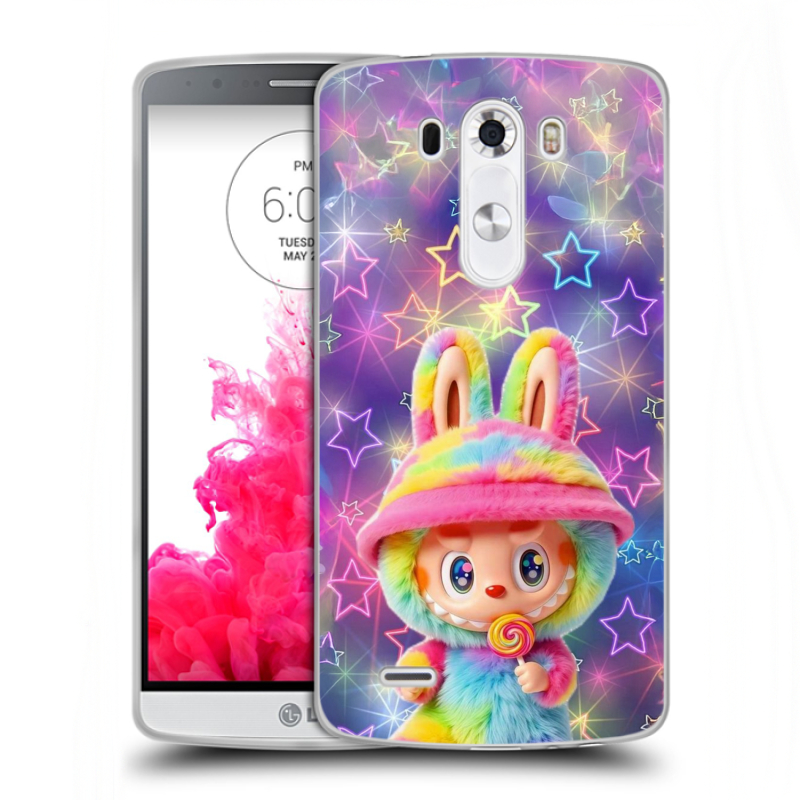 Пластиковый чехол на LG G3 (Dual-LTE) с принтом Labubu Лабубу Пластиковый чехол на LG G3 (Dual-LTE) с принтом Labubu Лабубу