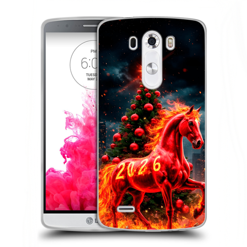 Силиконовый чехол на LG G3 (Dual-LTE) с принтом Новый год Силиконовый чехол на LG G3 (Dual-LTE) с принтом Новый год