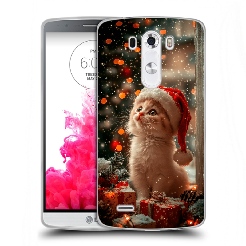 Силиконовый чехол на LG G3 (Dual-LTE) с принтом Новый год Силиконовый чехол на LG G3 (Dual-LTE) с принтом Новый год