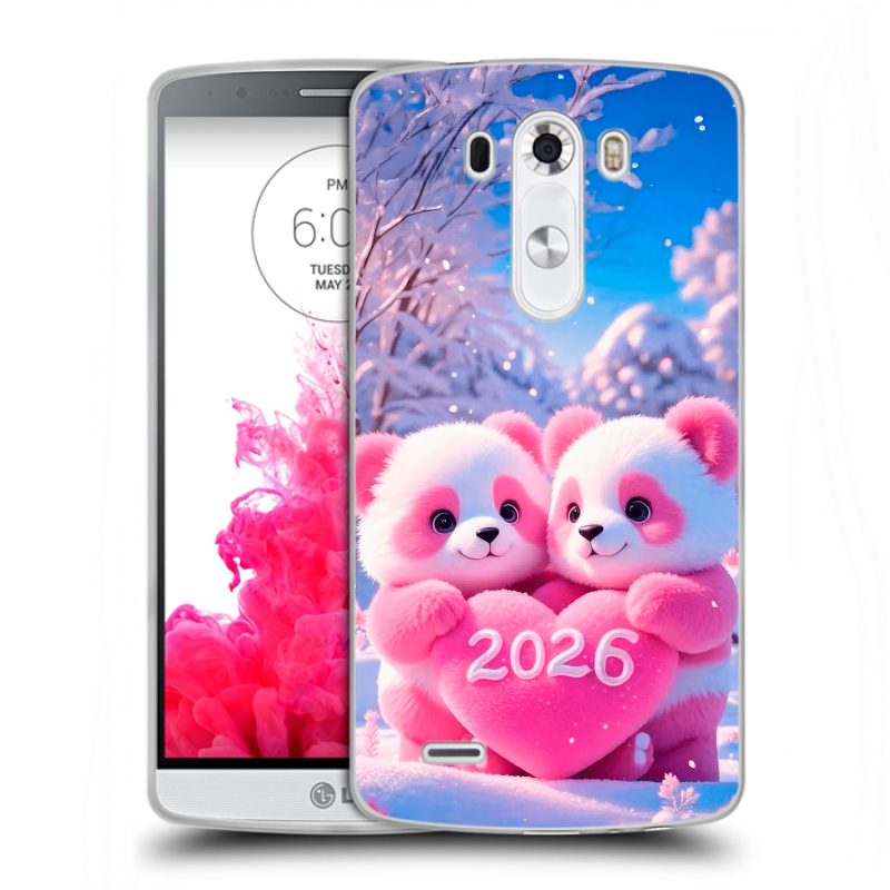 Пластиковый чехол на LG G3 (Dual-LTE) с принтом Новый год Пластиковый чехол на LG G3 (Dual-LTE) с принтом Новый год