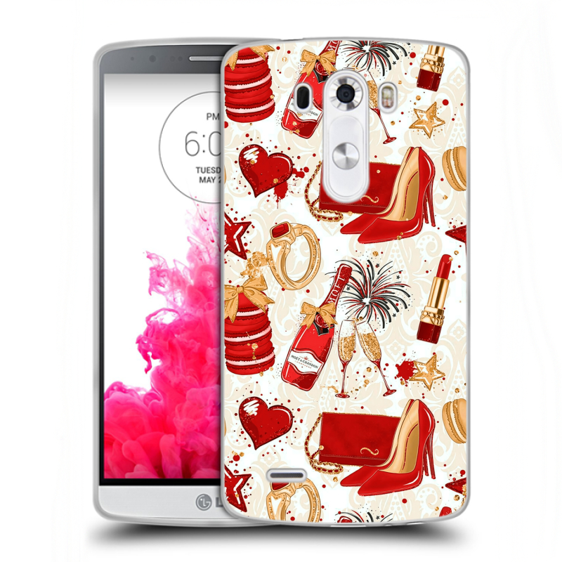 Силиконовый чехол на LG G3 (Dual-LTE) с принтом Новый год Силиконовый чехол на LG G3 (Dual-LTE) с принтом Новый год