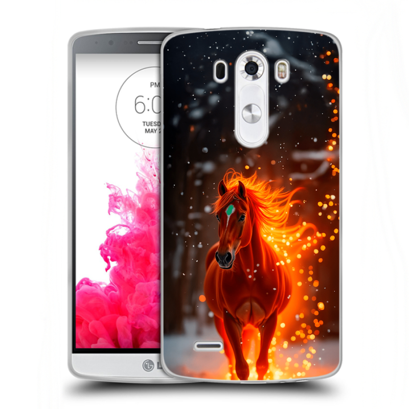 Силиконовый чехол на LG G3 (Dual-LTE) с принтом Новый год Силиконовый чехол на LG G3 (Dual-LTE) с принтом Новый год