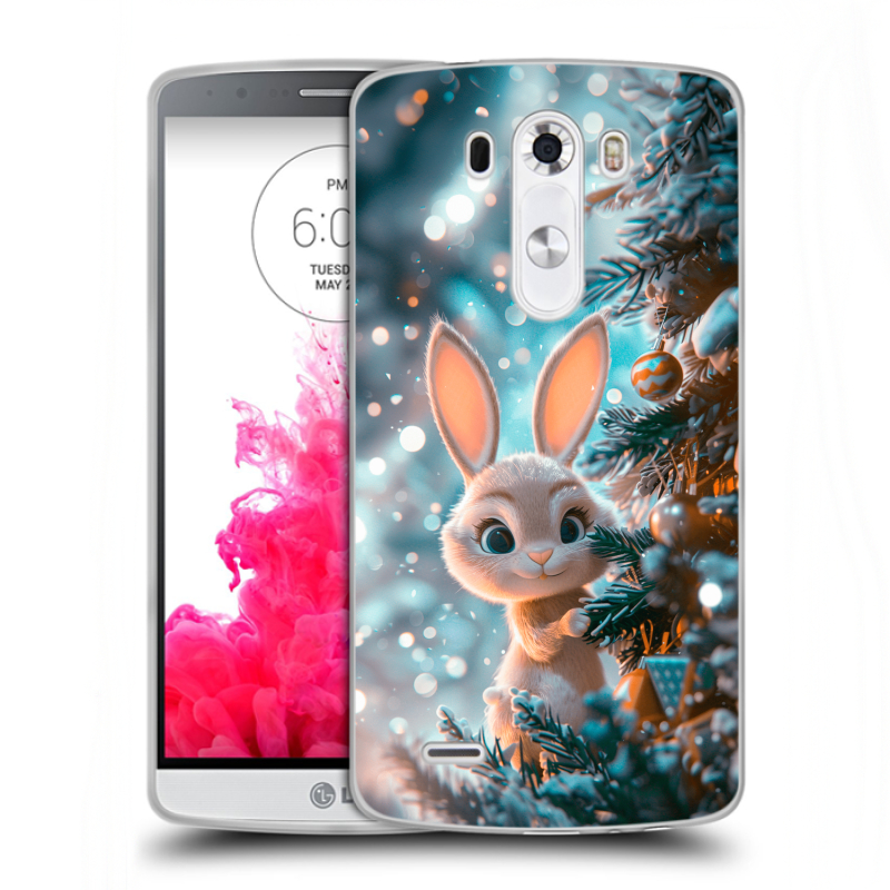Пластиковый чехол на LG G3 (Dual-LTE) с принтом Новый год Пластиковый чехол на LG G3 (Dual-LTE) с принтом Новый год