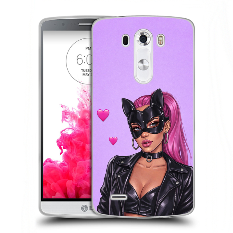 Пластиковый чехол на LG G3 (Dual-LTE) с принтом женский Пластиковый чехол на LG G3 (Dual-LTE) с принтом женский