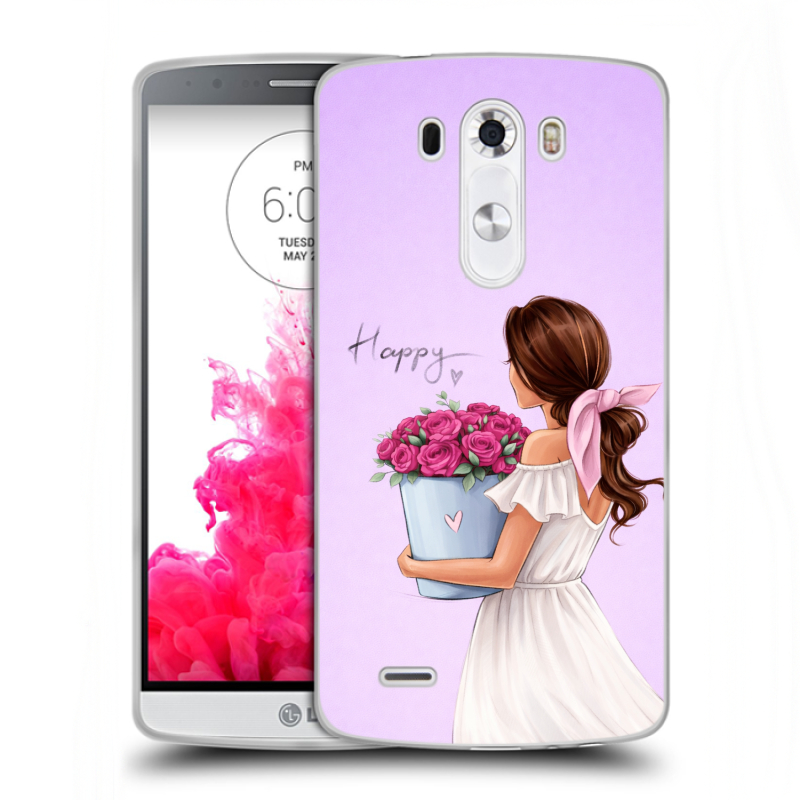 Пластиковый чехол на LG G3 (Dual-LTE) с принтом женский Пластиковый чехол на LG G3 (Dual-LTE) с принтом женский