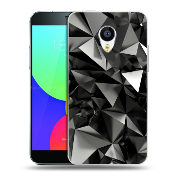 Силиконовый чехол на Meizu MX4 с принтом Черные кристаллы