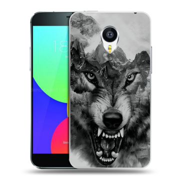 Силиконовый чехол на Meizu MX4 с принтом Волк
