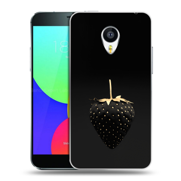 Силиконовый чехол на Meizu MX4 с принтом Черная клубника