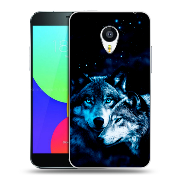 Силиконовый чехол на Meizu MX4 с принтом Волки
