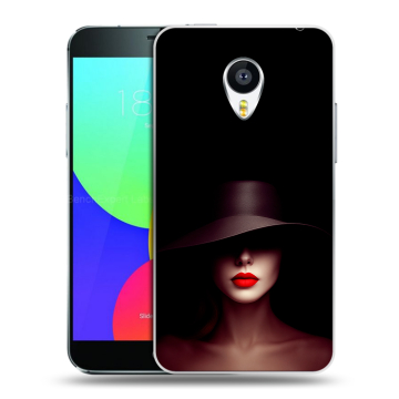 Силиконовый чехол на Meizu MX4 с принтом Девушка в шляпе