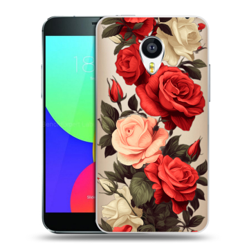 Силиконовый чехол на Meizu MX4 с принтом Розы