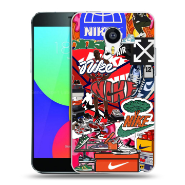 Силиконовый чехол на Meizu MX4 с принтом Найк Nike яркий