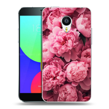 Силиконовый чехол на Meizu MX4 с принтом цветы пионы