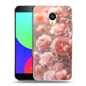 Силиконовый чехол на Meizu MX4 с принтом Розовые розы