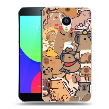 Силиконовый чехол на Meizu MX4 с принтом капибара