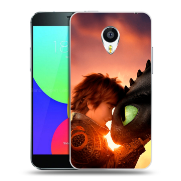 Силиконовый чехол на Meizu MX4 с принтом Как приручить дракона