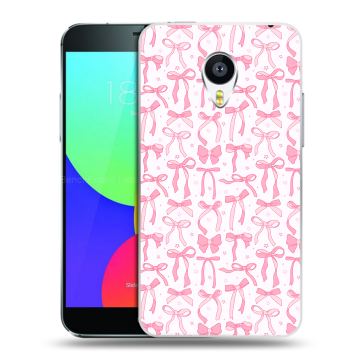 Силиконовый чехол на Meizu MX4 с принтом Розовые бантики
