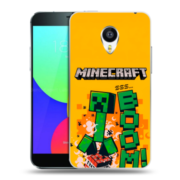Силиконовый чехол на Meizu MX4 с принтом Майнкрафт Minecraft