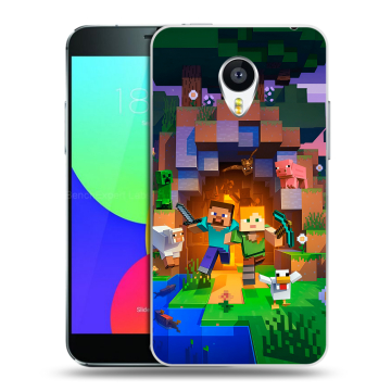 Силиконовый чехол на Meizu MX4 с принтом Майнкрафт Minecraft Силиконовый чехол на Meizu MX4 с принтом Майнкрафт Minecraft