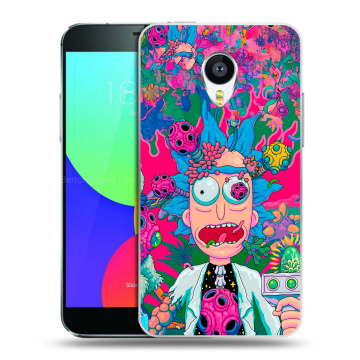 Силиконовый чехол на Meizu MX4 с принтом Рик и Морти Rick Morty