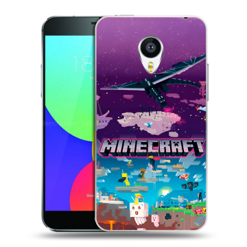 Силиконовый чехол на Meizu MX4 с принтом Майнкрафт Minecraft