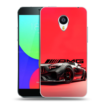 Силиконовый чехол на Meizu MX4 с принтом Мерседес Mercedes AMG