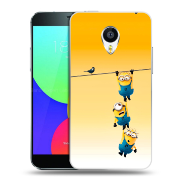 Силиконовый чехол на Meizu MX4 с принтом Миньоны