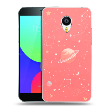 Силиконовый чехол на Meizu MX4 с принтом Розовый космос