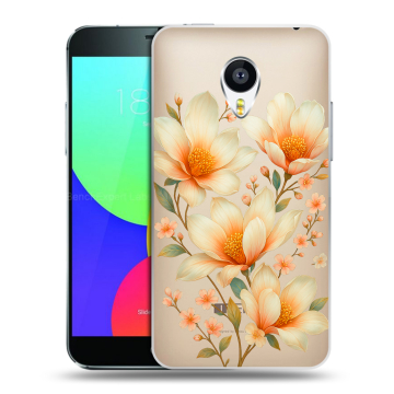 Силиконовый чехол на Meizu MX4 с принтом Цветы