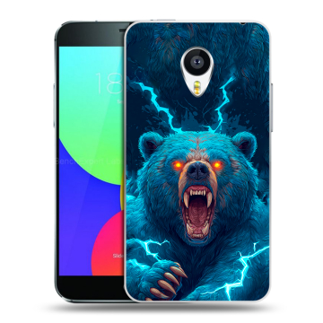 Силиконовый чехол на Meizu MX4 с принтом Медведь