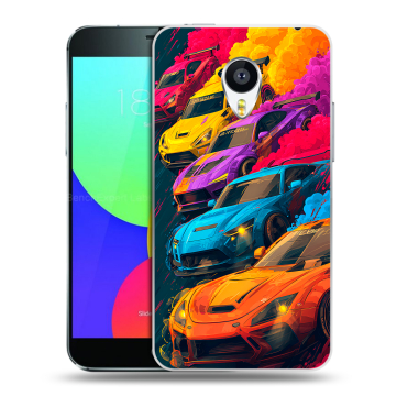 Силиконовый чехол на Meizu MX4 с принтом Тачки