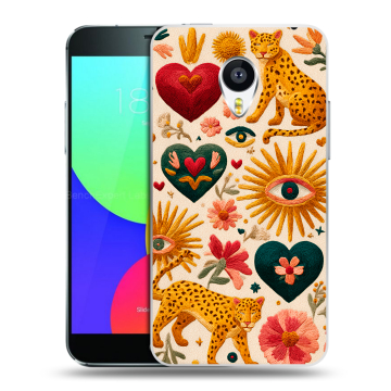 Силиконовый чехол на Meizu MX4 с принтом Модный принт