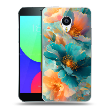 Силиконовый чехол на Meizu MX4 с принтом Цветы