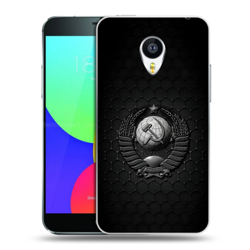 Силиконовый чехол на Meizu MX4 с принтом Герб Флаг СССР