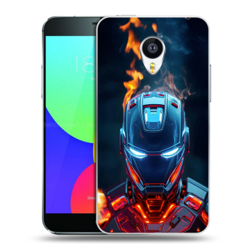 Силиконовый чехол на Meizu MX4 с принтом IronMan Железный человек