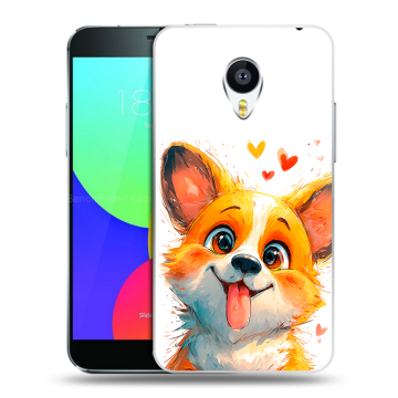 Силиконовый чехол на Meizu MX4 с принтом корги