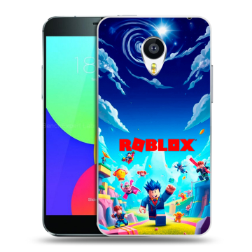 Силиконовый чехол на Meizu MX4 с принтом Roblox Роблокс