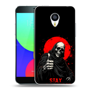 Силиконовый чехол на Meizu MX4 с принтом смешной скелет