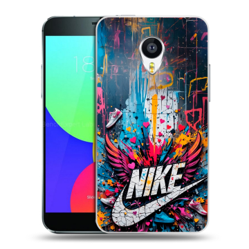Силиконовый чехол на Meizu MX4 с принтом Nike Найк