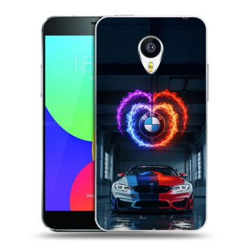 Силиконовый чехол на Meizu MX4 с принтом BMW БМВ