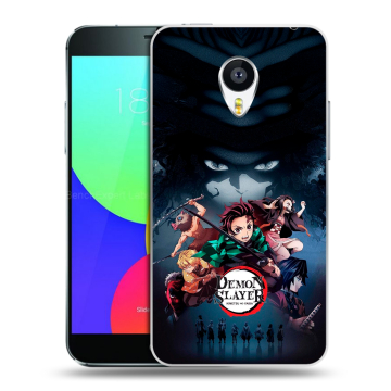 Силиконовый чехол на Meizu MX4 с принтом Demon Slayer Клинок рассекающий демонов